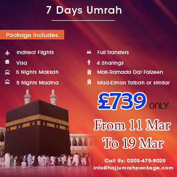 7 Days Umrah Packages in March