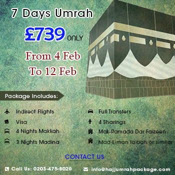 7 Days Umrah Packages in February